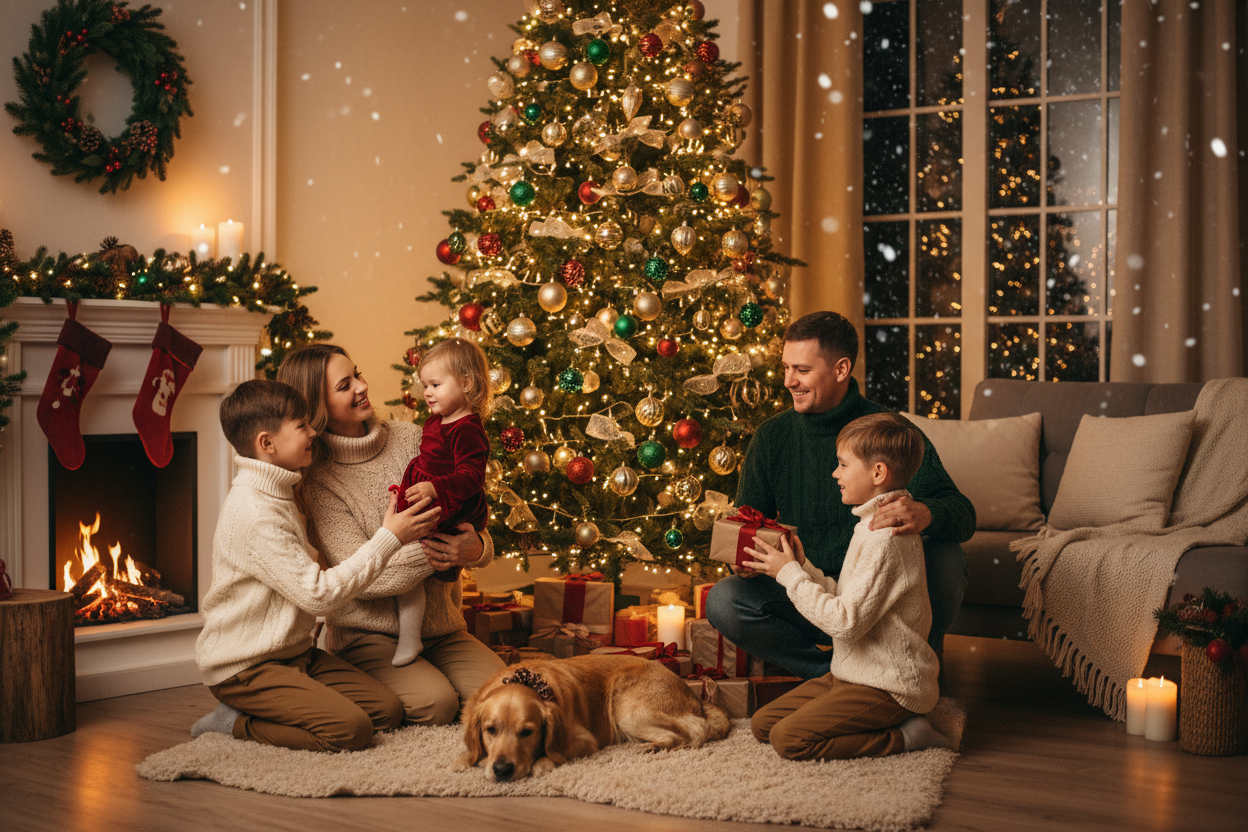 Christmas family celebration